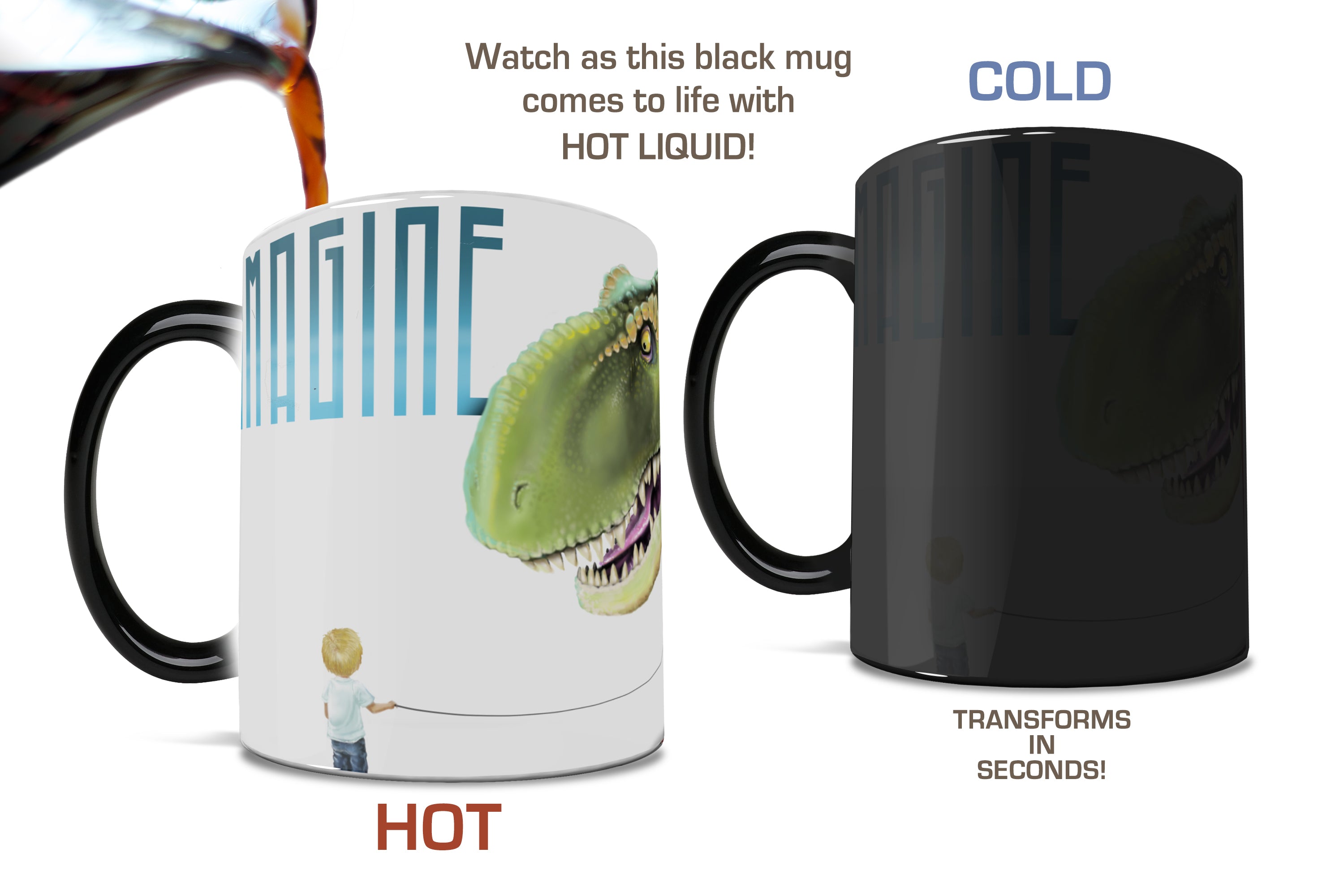 Kids Collection (Imagine My Pet Dinosaur) Morphing Mugs® Heat-Sensitive Mug MMUG086